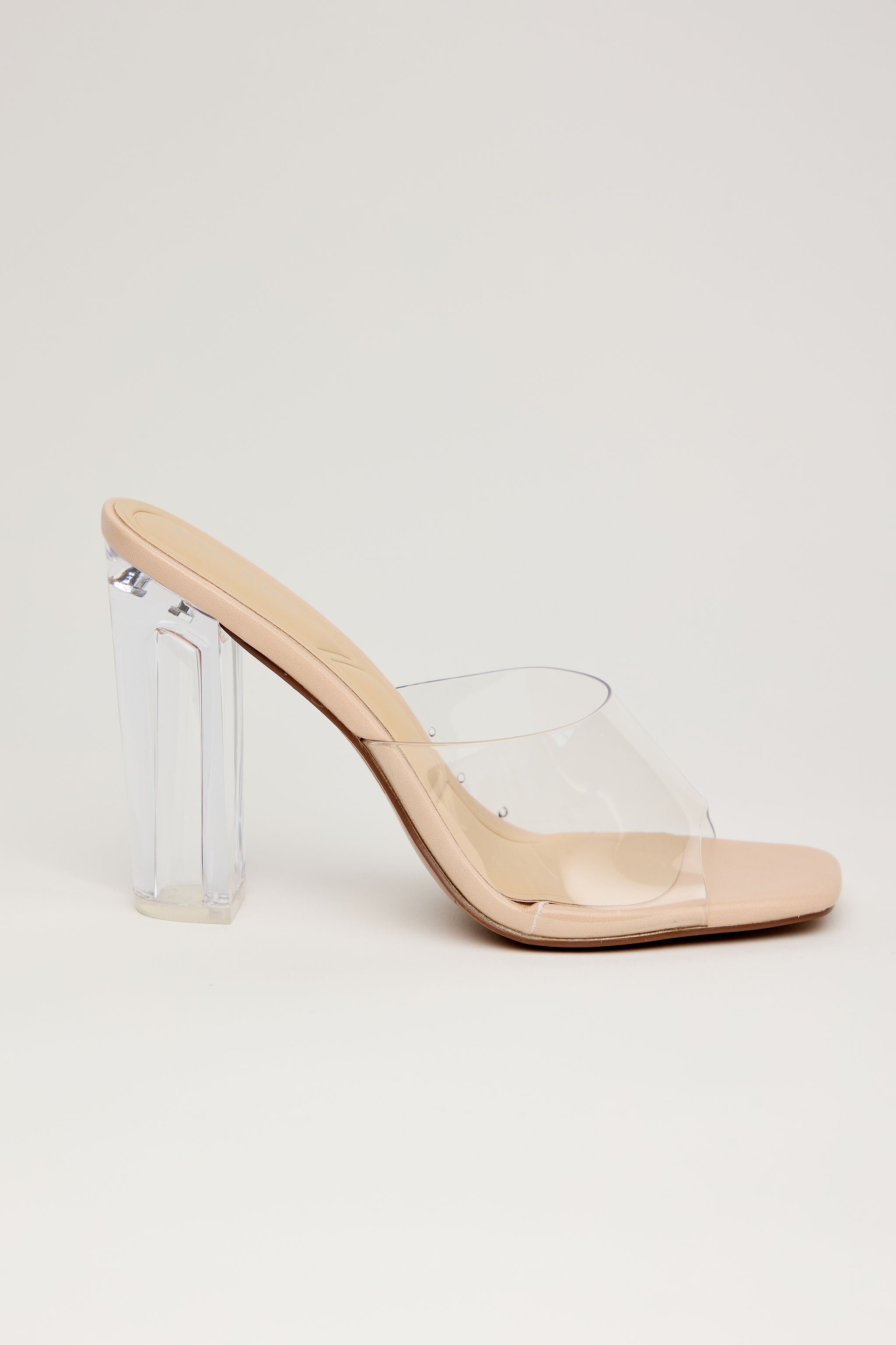 CLEAR ICON – Mule Tacón Alto Transparente