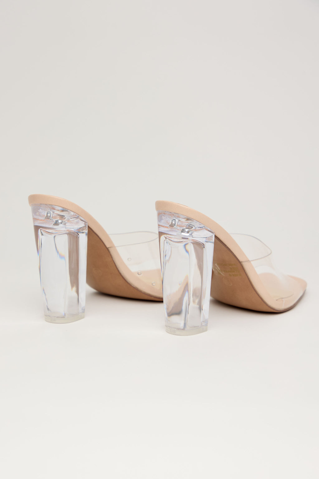 CLEAR ICON – Mule Tacón Alto Transparente