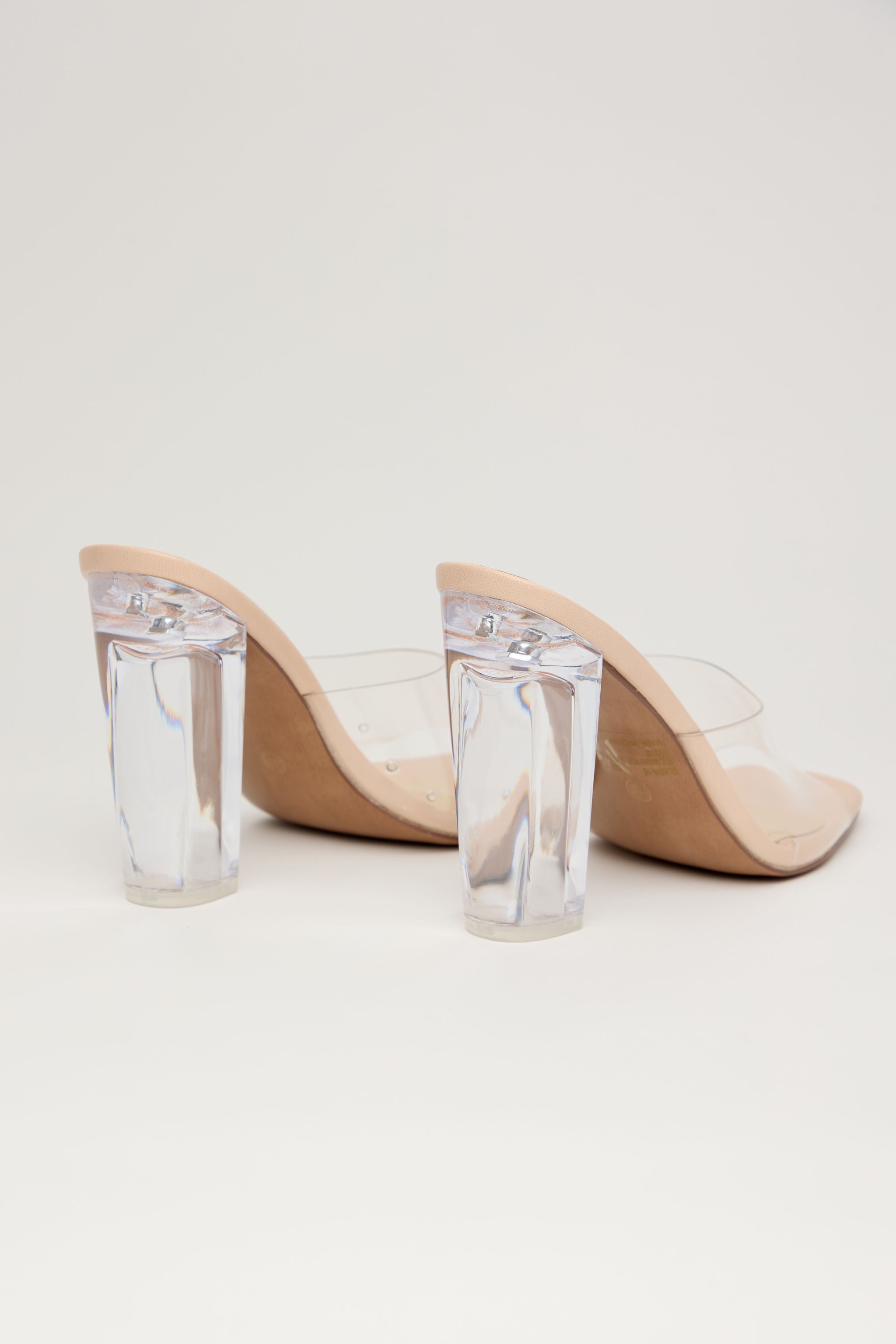 CLEAR ICON – Mule Tacón Alto Transparente