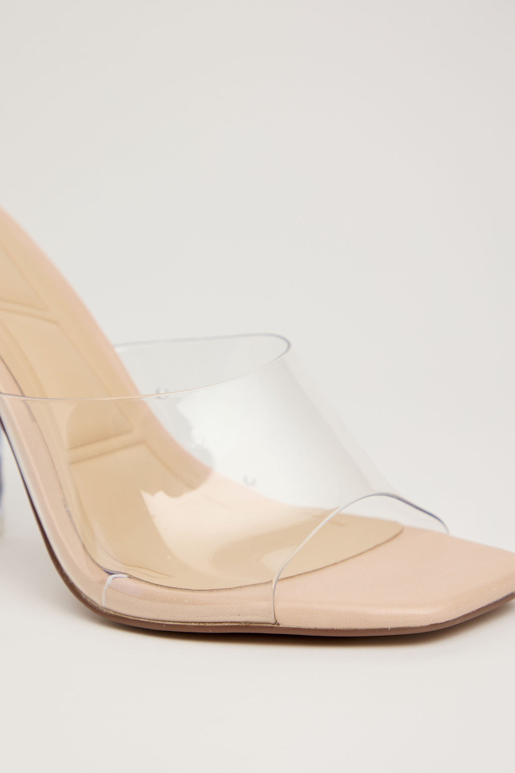CLEAR ICON – Mule Tacón Alto Transparente