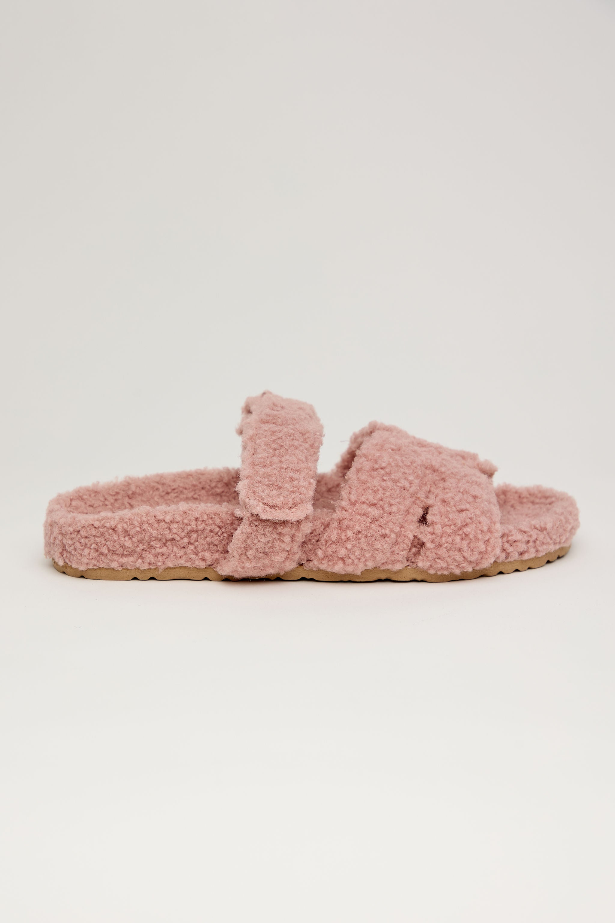 SOFT BLUSH – Sandalia Peluche Rosa