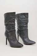 DIAMOND DRAMA – Bota Tacón Alto con Pedrería