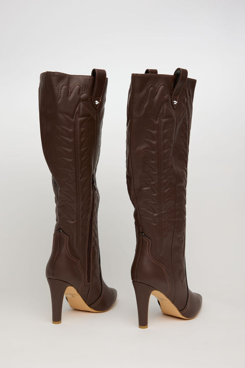 COWGIRL ICON – Bota Western Alta en Marrón