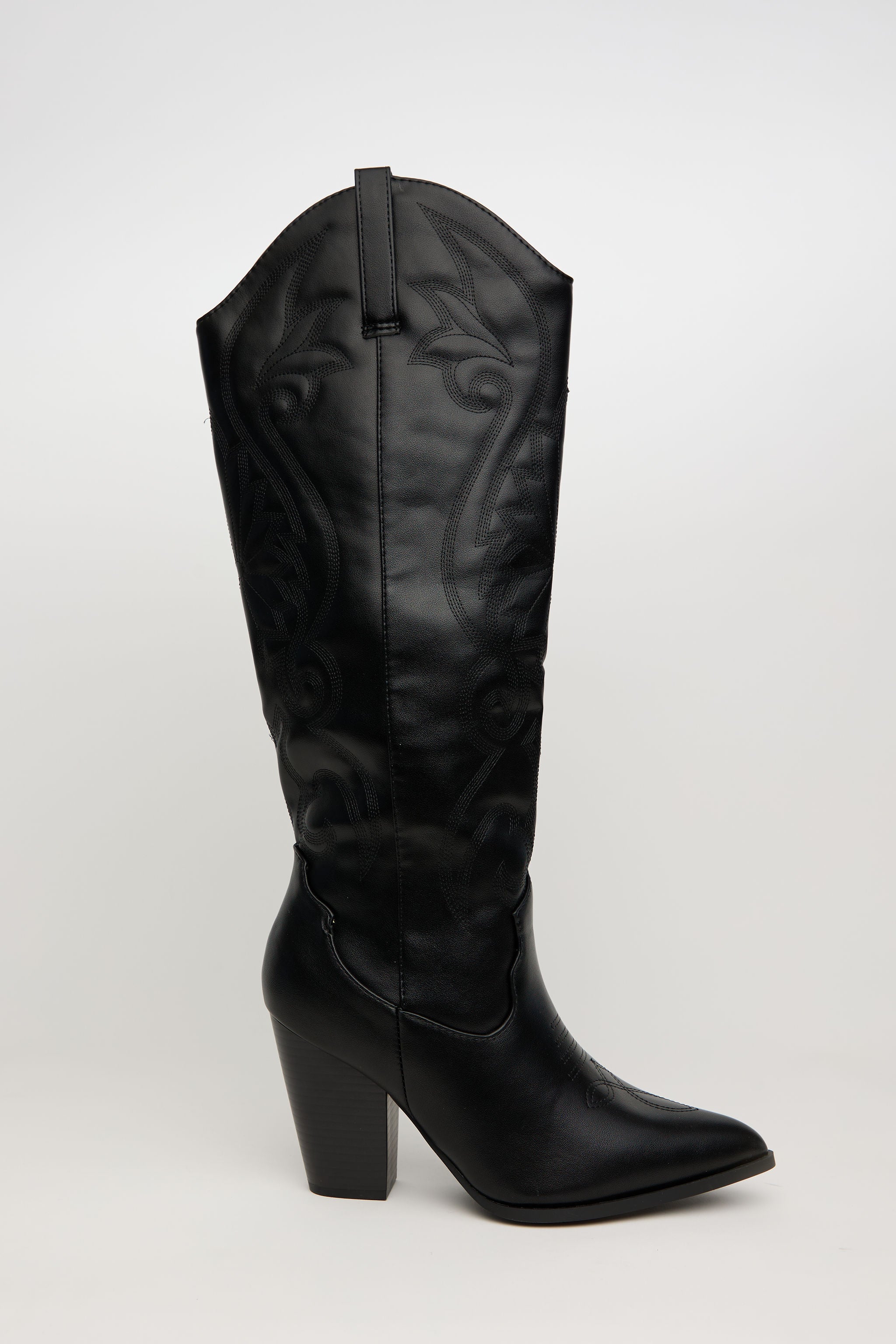 COWGIRL NOIR – Bota Western Negra Tacón Medio