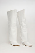 WHITE ICON – Bota Alta Tacón en Blanco