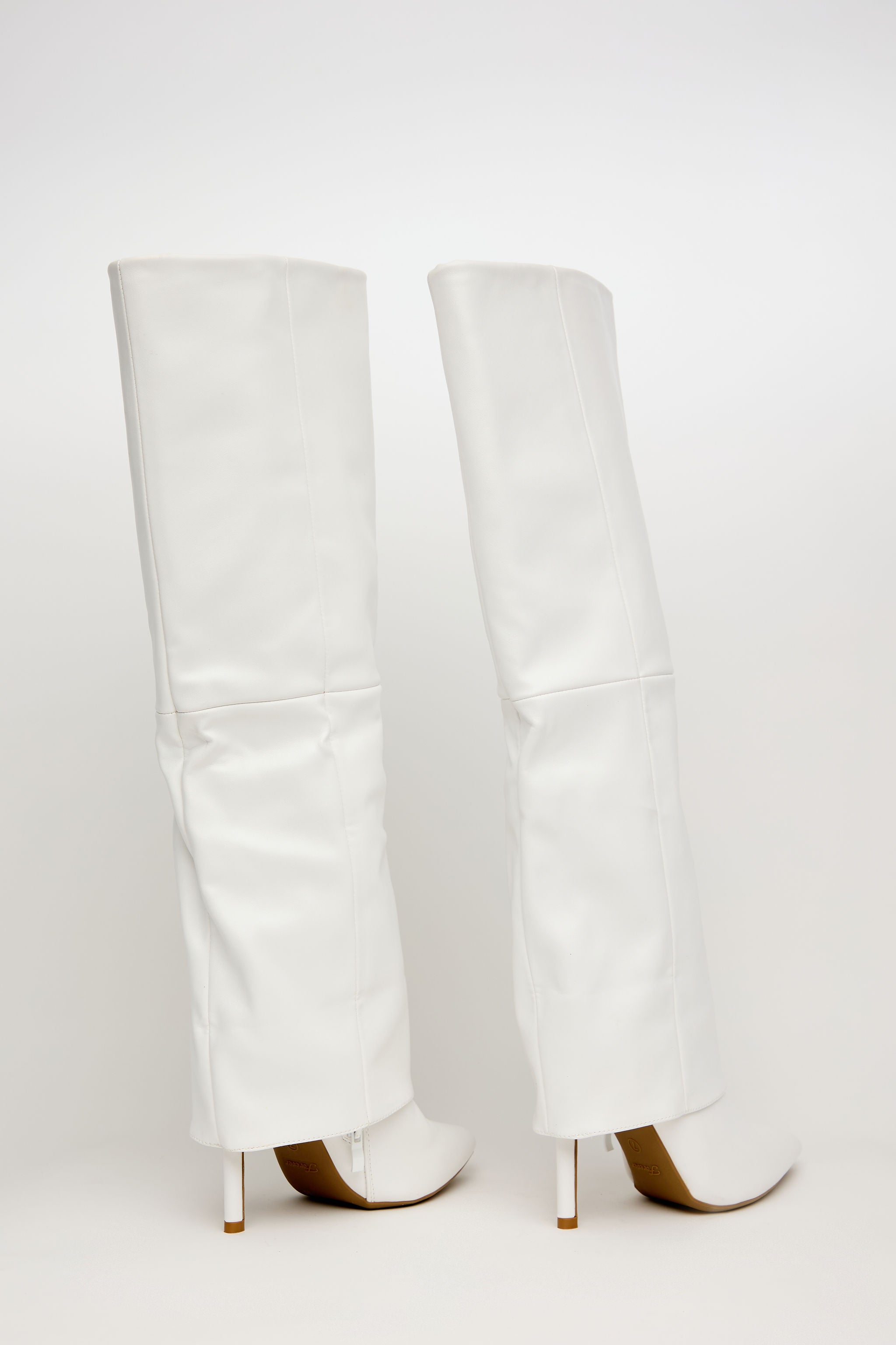 WHITE ICON – Bota Alta Tacón en Blanco