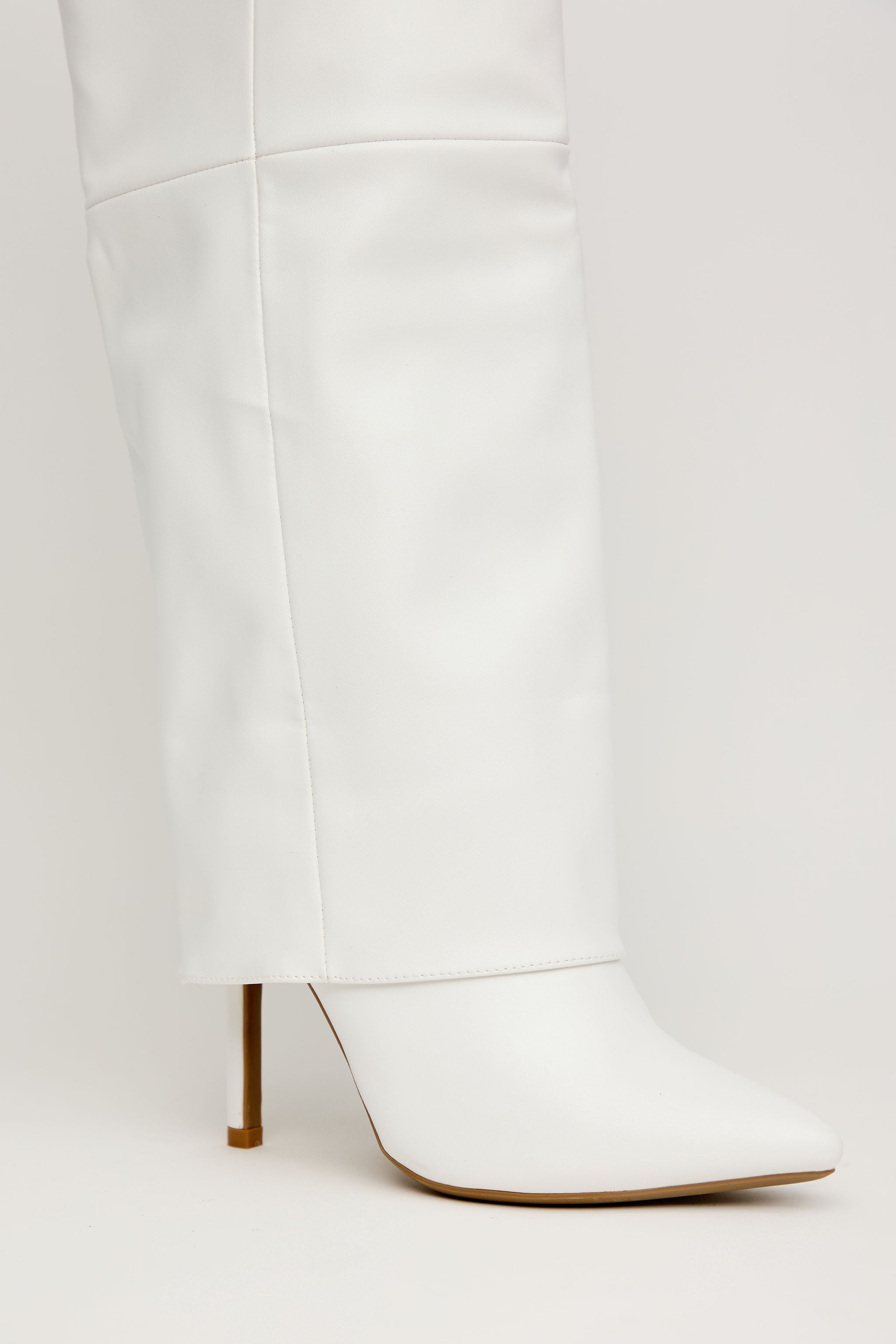 WHITE ICON – Bota Alta Tacón en Blanco